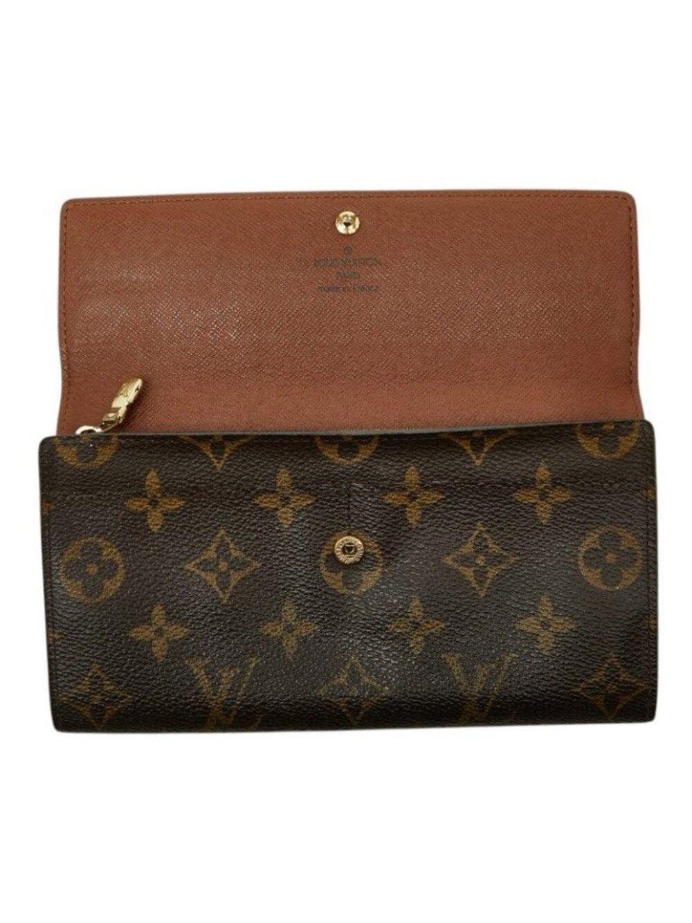 Louis Vuitton Monogram Pochette Portemonnaie Cles de Paris Wallet Brown Leather - Picture 7 of 10